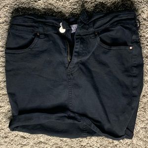 black pac sun jean skirt